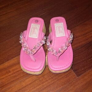 Barbie toddler pink platform sandals